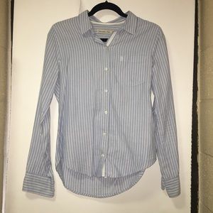 ABERCROMBIE STRIPED BUTTON UP BLOUSE SHIRT